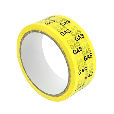 Gas Identification Yellow Tape - 66m x 50mm