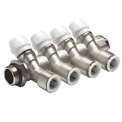 JG Speedfit 4 Port Brass Water Manifold - 15mm x 3/4"