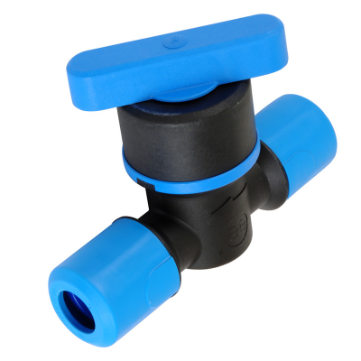 JG Speedfit MDPE Blue Plastic Push-Fit Stop Tap - 20mm Left