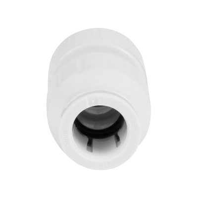 JG Speedfit White Plastic Equal Straight Coupler Front On