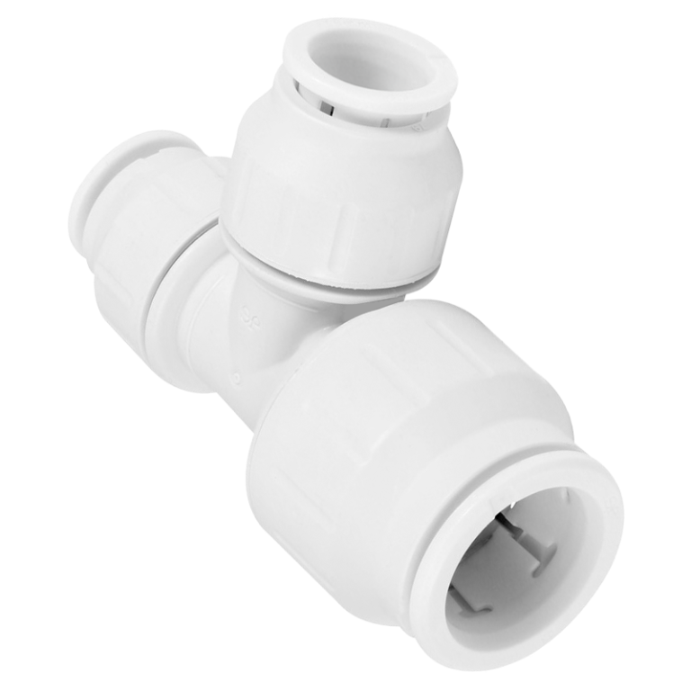 JG Speedfit White Plastic Reducing Tee - 28mm x 22mm x 28mm