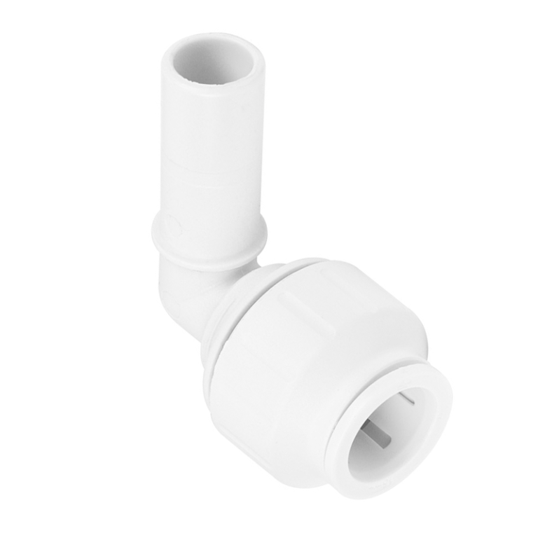 JG Speedfit White Plastic Stem Elbow - 22mm