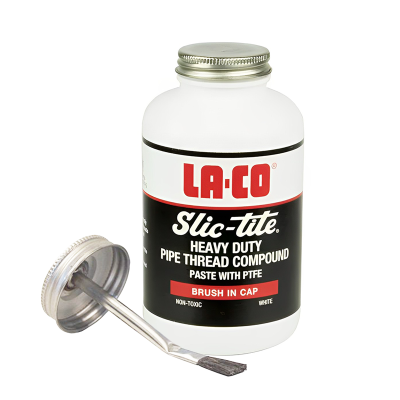 LA-CO Slic-Tite with PTFE Heavy Duty Pipe Thread Sealant Compound - 120ml Brush