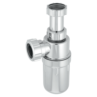 McAlpine A10AR-CP Plastic Resealing Adjustable Inlet Bottle Trap - 32mm Left