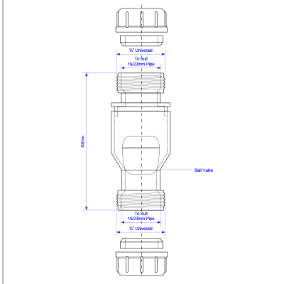 McAlpine R28-NRV Non Return Valve - 3_4_ Drawing