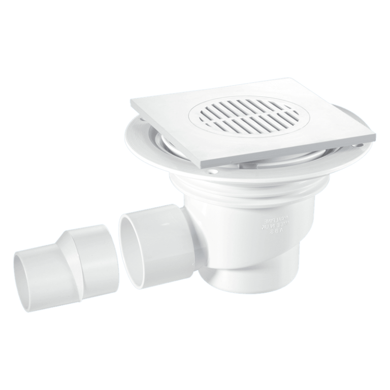 McAlpine TSG1T6WH Horizontal Outlet Shower Gulley (White)