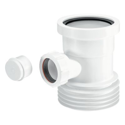 McAlpine WC-BP1 Boss Pipe with WC Connectors - 110mm Left