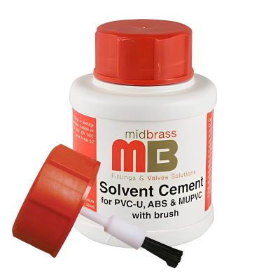 MidBrass Solvent Weld Cement for PVC Pipe Adhesive - 236ml With Brush