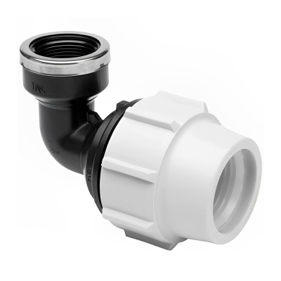 Plasson Compression MDPE Female 90° Parallel Elbow - 25mm x 1:2 BSP