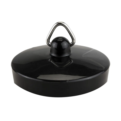 Plastic Black Sink:Bath Plug - 1 1:2