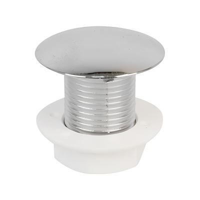 Plastic Chrome Cistern Hole Stopper Left