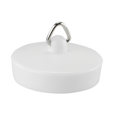 Plastic White Sink:Bath Plug - 1 1:2