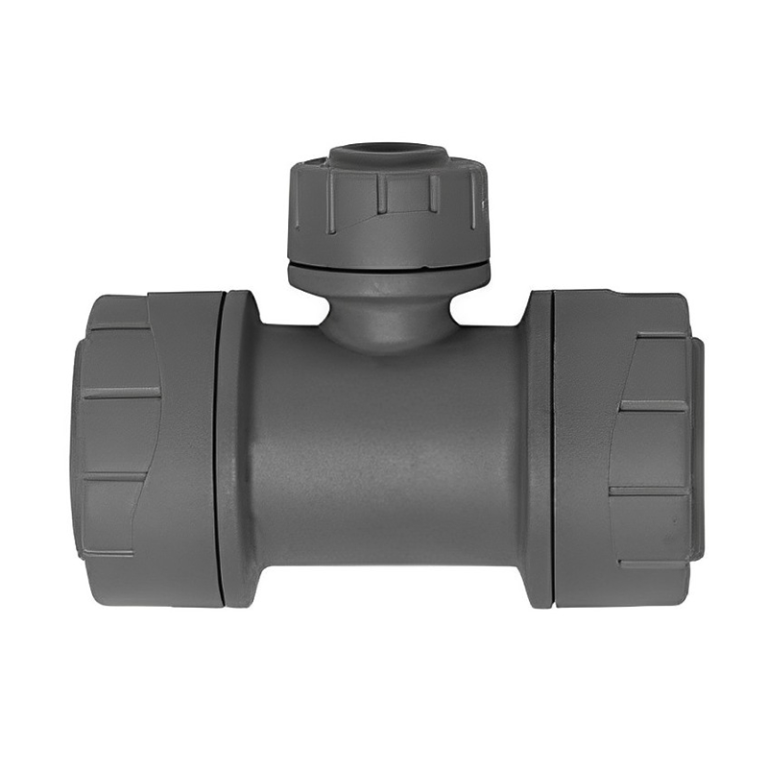 Polyplumb PB112210 Push Fit Reducing Tee - 22mm x 22m x 10mm