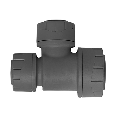 Polyplumb PB1515 Push Fit Reducing Tee - 15mm x 10mm x 10mm Polypipe