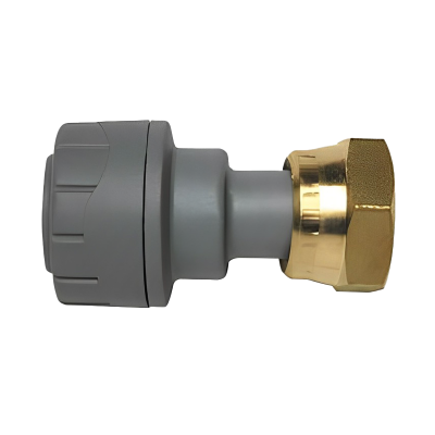 Polyplumb PB1534 Push Fit Straight Tap Connector - 15mm x 3:4 BSP Polypipe