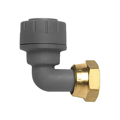 Polyplumb PB1715 Push Fit Bent Tap Connector - 15mm x 1:2 BSP Polypipe