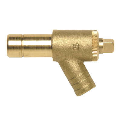 Polyplumb PB3615 Push Fit Spigot Drain Cock - 15mm Polypipe