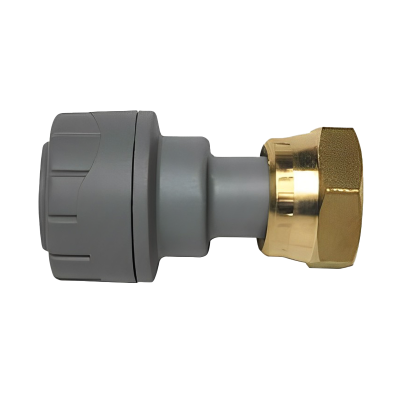 Polyplumb PB722 Push Fit Straight Tap Connector - 22mm x 3:4 BSP Polypipe