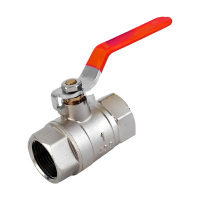 Red Handle Lever Ball Valve - 1 BSP Left