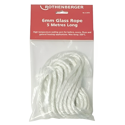 Rothenberger Asbestos Free Twisted Glass Rope - 10mm x 5m Packet