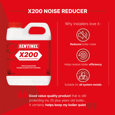 Sentinel x200 Heavy Duty Central Heating Noise Reducer - 1 Litre Spec