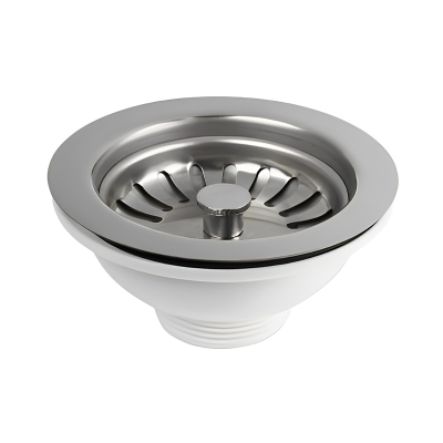 Stainless Steel Basket Sink Strainer Waste - 1 1_2_ Left