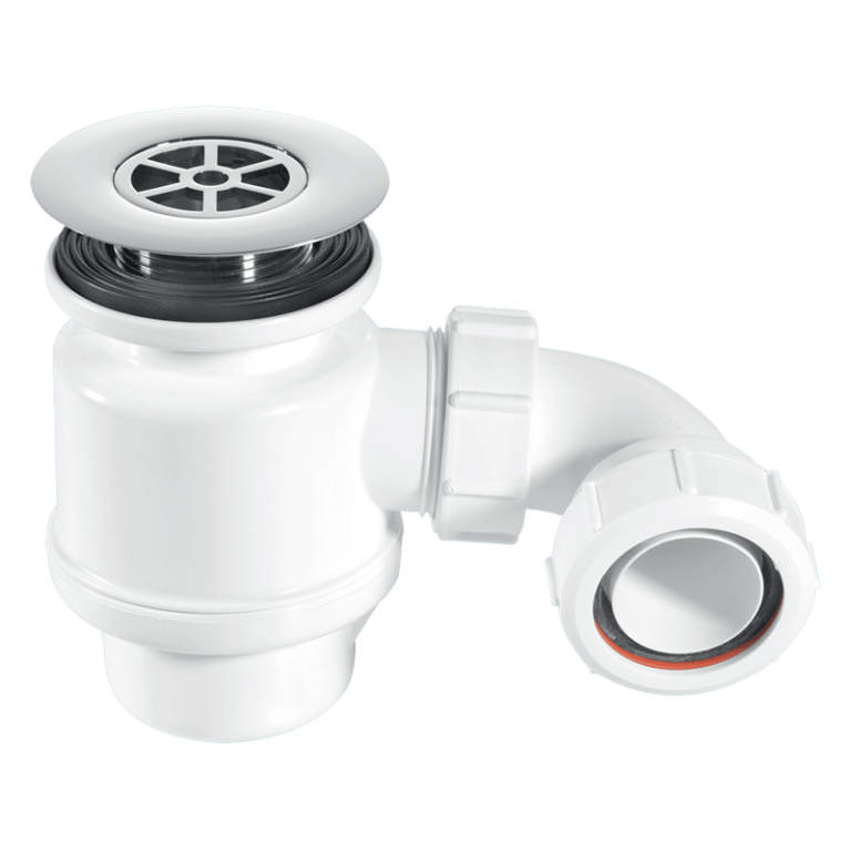 Standard Shower Trap with 85mm Chromed Plastic Flange - STW8R