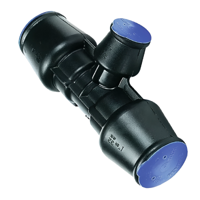 Talbot Push-Fit MDPE Reducing Tee - 32mm x 32mm x 25mm