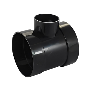 UPVC Black Short Boss Solvent Soil Pipe - 110mm Left