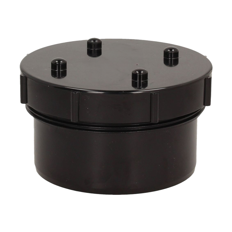 UPVC Black Solvent Soil Pipe Access Cap - 110mm