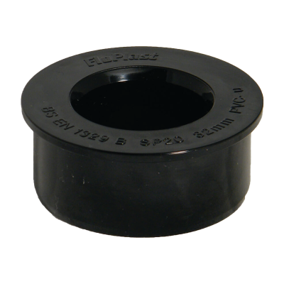 UPVC Black Solvent Soil Pipe Boss Adapter - 32mm