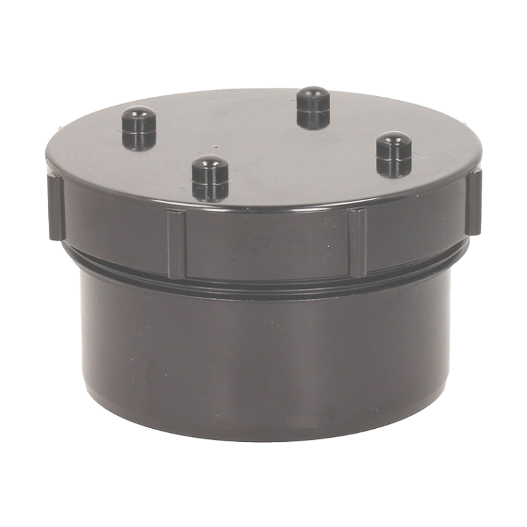 UPVC Grey Solvent Soil Pipe Access Cap - 110mm