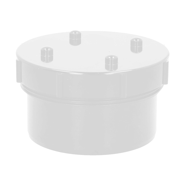 UPVC White Solvent Soil Pipe Access Cap - 110mm