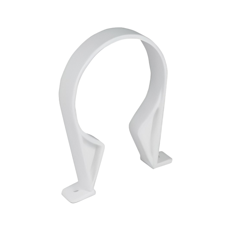 UPVC White Solvent Soil Pipe Clip - 110mm Left