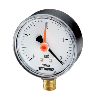 Watts 0-6 Pressure Gauge For Heating Bottom Connection Left