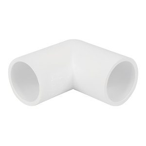 White Overflow Solvent Weld 90° Bend - 21.5mm