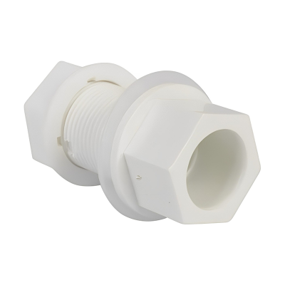 White Overflow Solvent Weld Pipe Tank Connector - 21.5mm