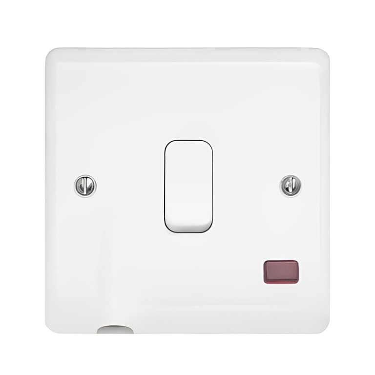 White Single 20 Amp Switch (Flex Outlet & Neon)