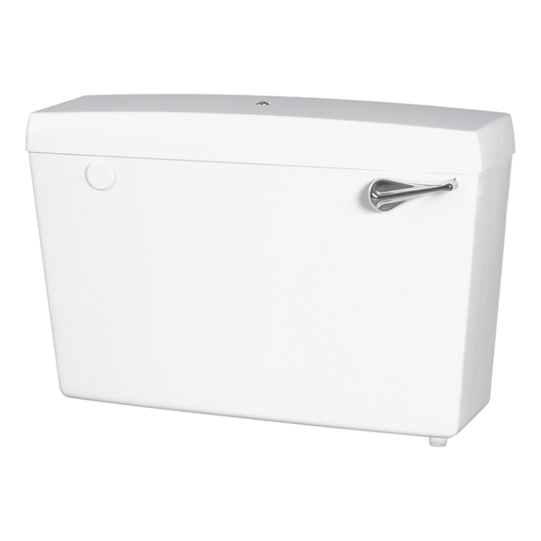 Wirquin Elan White Bottom Inlet Dual Overflow Toilet Cistern