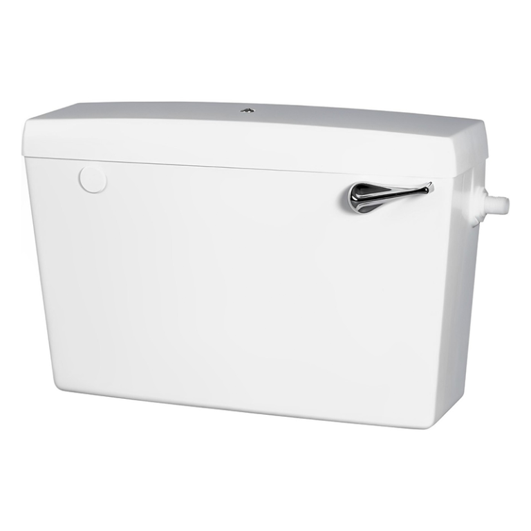 Wirquin Elan White Side Inlet Dual Overflow Toilet Cistern