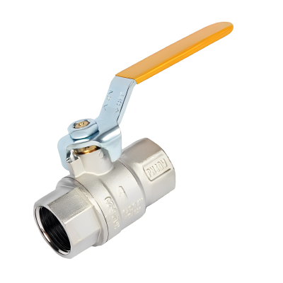 Yellow Handle Lever Ball Valve - 1 1:2 BSP Left