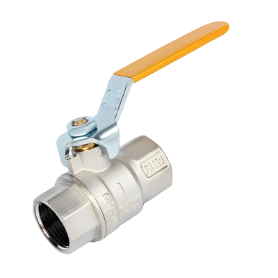 Yellow Handle Lever Ball Valve - 1:4 BSP Left