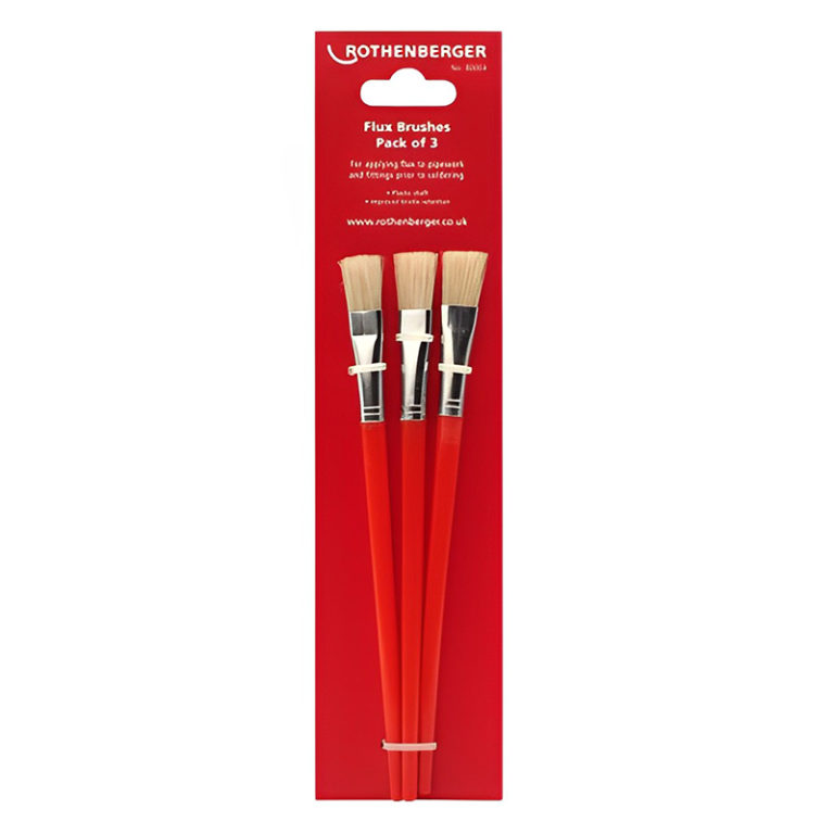 Rothenberger Plumbers Soft Bristled Flux Brushes - Set of 3