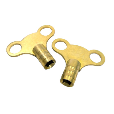 Rothenberger Brass Clock Type Radiator Bleed Key - Pack of 2