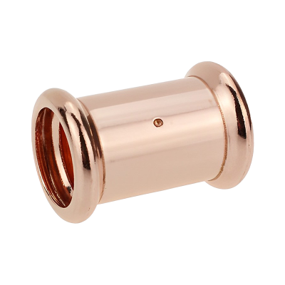 Copper Press Fit Coupler - 15mm WRAS Approved