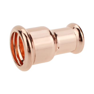 Copper Press Fit Reducing Coupler - 28mm x 22mm WRAS Approved