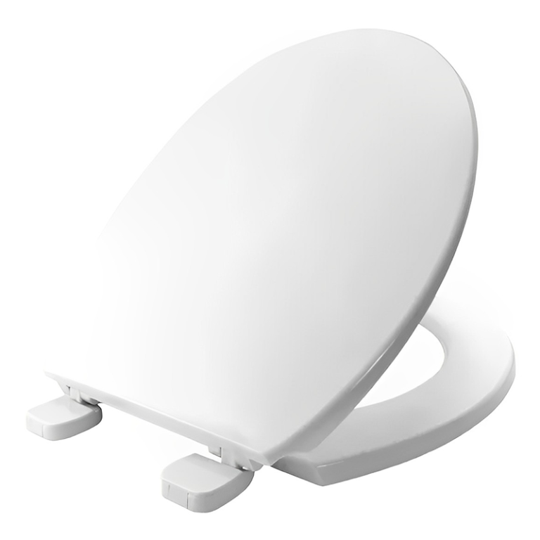 Bemis White Kent Thermoplastic Ultra-Fix Toilet Seat