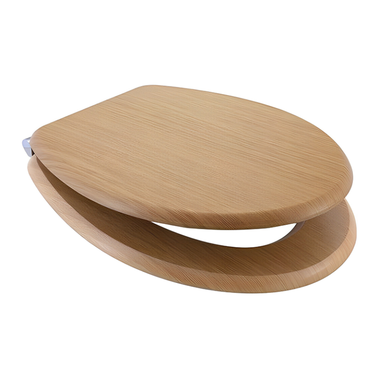 EuroShowers Oak Effect MDF Oak Toilet Seat (Soft Close)