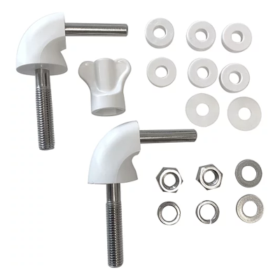 EuroShowers White Commercial Open Toilet (Soft Close) Fittings