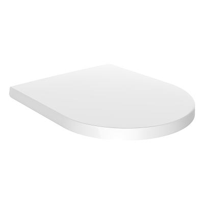 EuroShowers White Middle D Style Toilet Seat (Soft Close)